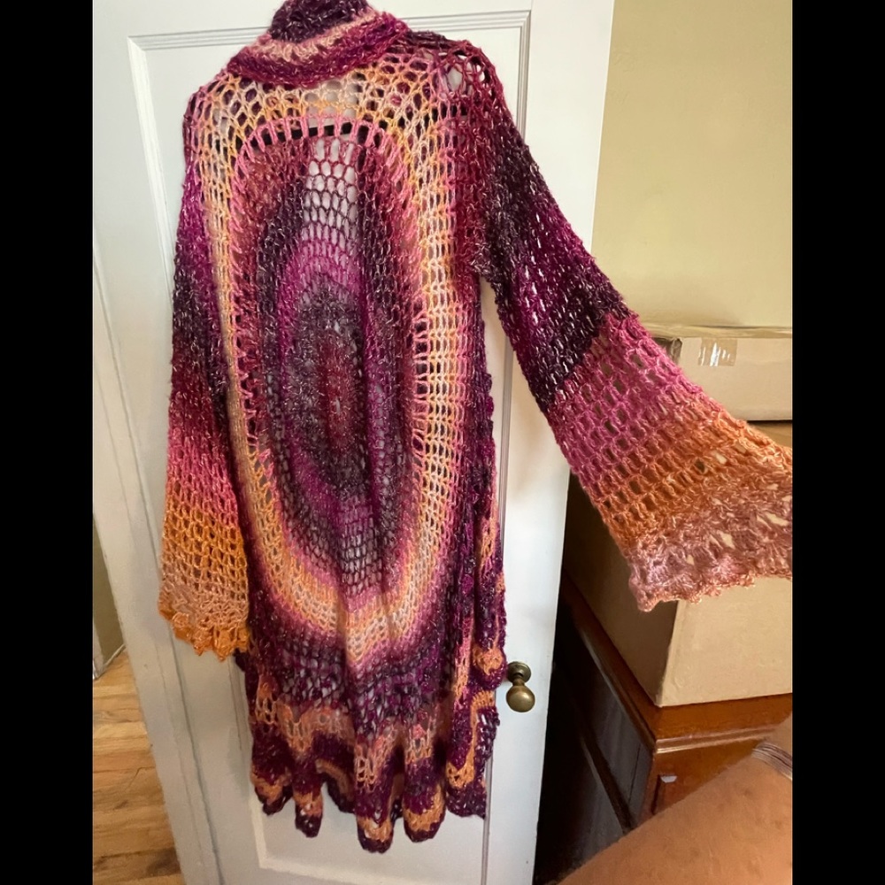 Handmade by me 70/30 silk acrylic mandala duster